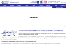 Tablet Screenshot of legendsboatingclub.com